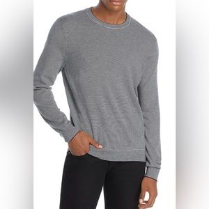 Vince Pinstripe Cashmere & Wool Blend Long Sleeve Crewneck Sweater Size XL